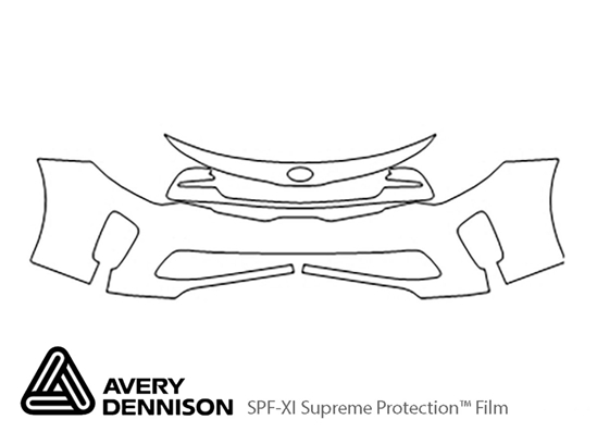 Kia Optima 2016-2020 Avery Dennison Clear Bra Bumper Paint Protection Kit Diagram