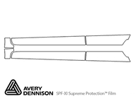 Kia Rio 2016-2017 Avery Dennison Clear Bra Door Cup Paint Protection Kit Diagram