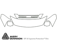 Kia Sedona 2006-2012 Avery Dennison Clear Bra Hood Paint Protection Kit Diagram
