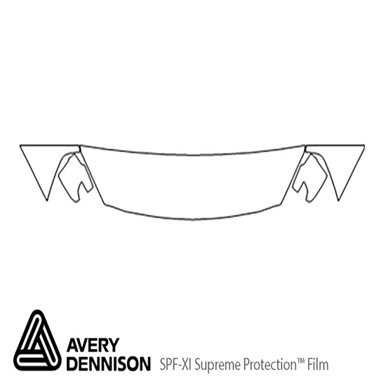 Kia Sedona 2014-2014 Avery Dennison Clear Bra Hood Paint Protection Kit Diagram