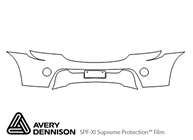 Kia Sorento 2007-2010 Avery Dennison Clear Bra Bumper Paint Protection Kit Diagram