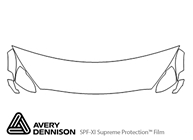 Kia Sorento 2016-2020 Avery Dennison Clear Bra Hood Paint Protection Kit Diagram