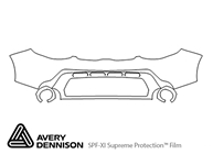 Kia Soul 2014-2016 Avery Dennison Clear Bra Bumper Paint Protection Kit Diagram