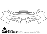 Kia Soul 2020-2022 Avery Dennison Clear Bra Bumper Paint Protection Kit Diagram