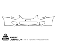 Kia Spectra 2007-2009 Avery Dennison Clear Bra Bumper Paint Protection Kit Diagram