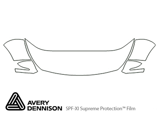 Kia Sportage 2011-2016 Avery Dennison Clear Bra Hood Paint Protection Kit Diagram