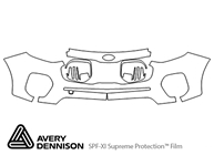 Kia Sportage 2017-2019 Avery Dennison Clear Bra Bumper Paint Protection Kit Diagram