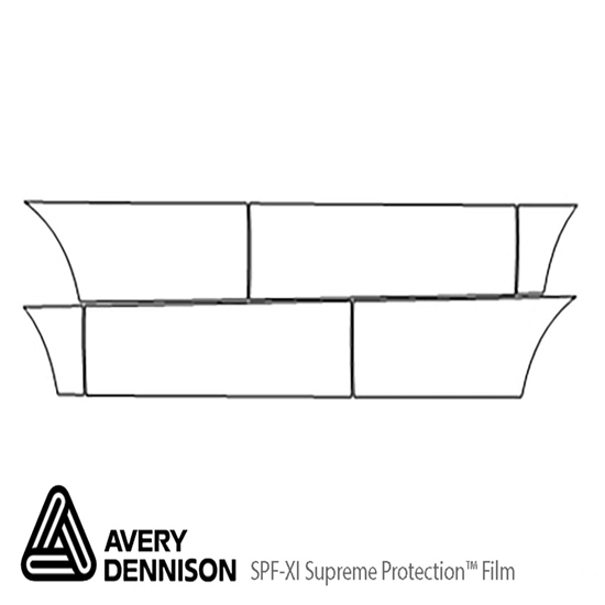 Land Rover LR2 2008-2010 Avery Dennison Clear Bra Door Cup Paint Protection Kit Diagram