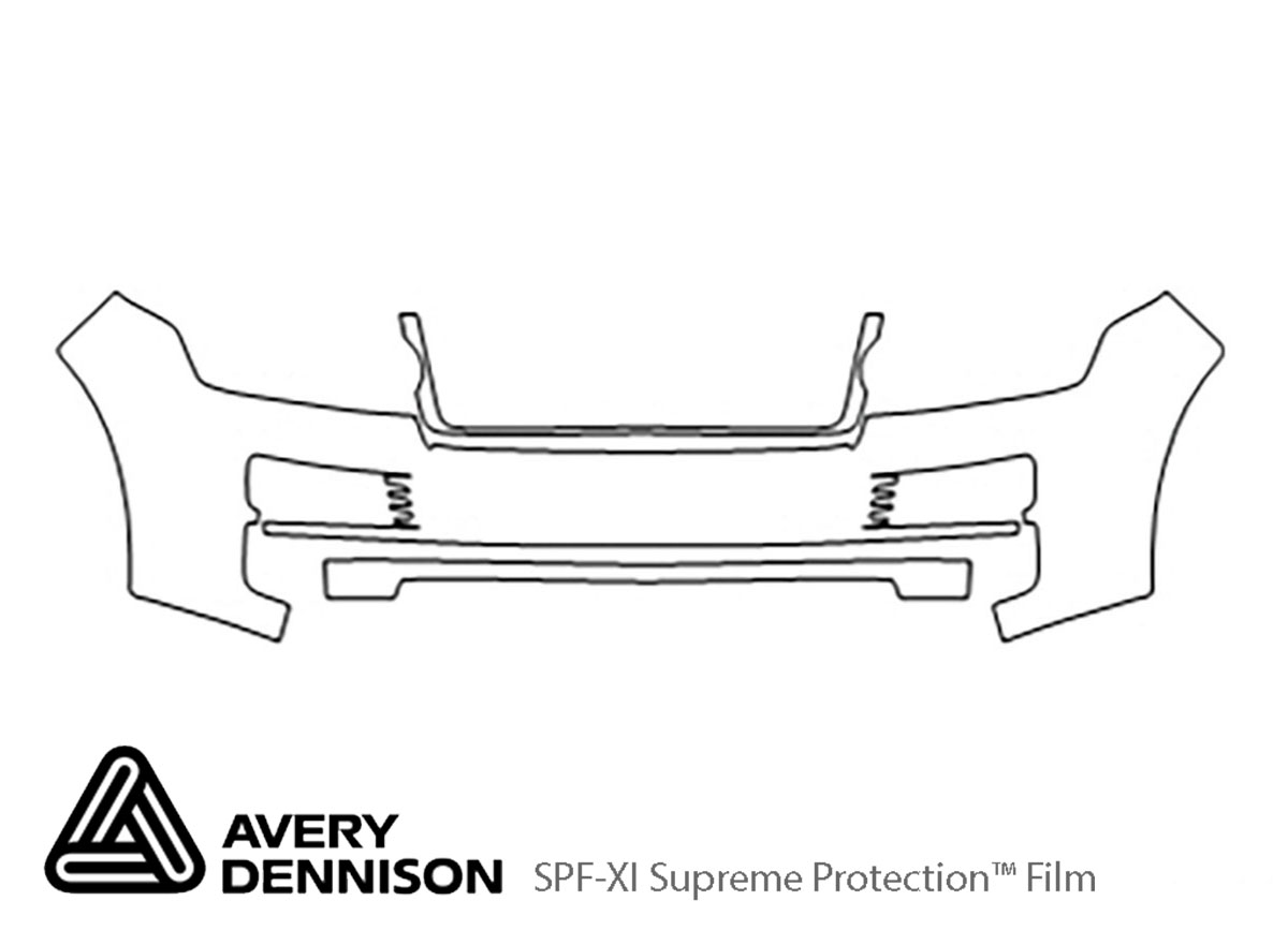 Land Rover Range Rover 2013-2016 Avery Dennison Clear Bra Bumper Paint Protection Kit Diagram