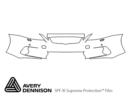 Lexus CT 2011-2013 Avery Dennison Clear Bra Bumper Paint Protection Kit Diagram