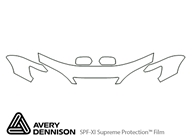 Lexus ES 1997-2001 Avery Dennison Clear Bra Hood Paint Protection Kit Diagram
