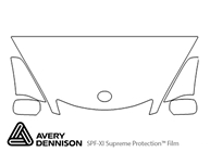 Lexus ES 2004-2006 Avery Dennison Clear Bra Hood Paint Protection Kit Diagram
