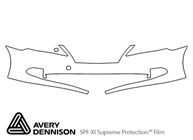 Lexus ES 2010-2012 Avery Dennison Clear Bra Bumper Paint Protection Kit Diagram