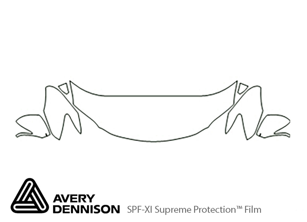 Lexus ES 2010-2012 Avery Dennison Clear Bra Hood Paint Protection Kit Diagram