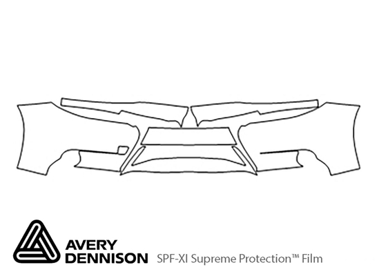 Lexus ES 2013-2014 Avery Dennison Clear Bra Bumper Paint Protection Kit Diagram
