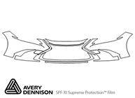 Lexus ES 2019-2024 Avery Dennison Clear Bra Bumper Paint Protection Kit Diagram