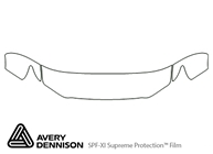 Lexus GX 2010-2013 Avery Dennison Clear Bra Hood Paint Protection Kit Diagram