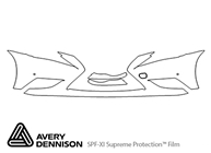 Lexus IS 2014-2015 Avery Dennison Clear Bra Bumper Paint Protection Kit Diagram