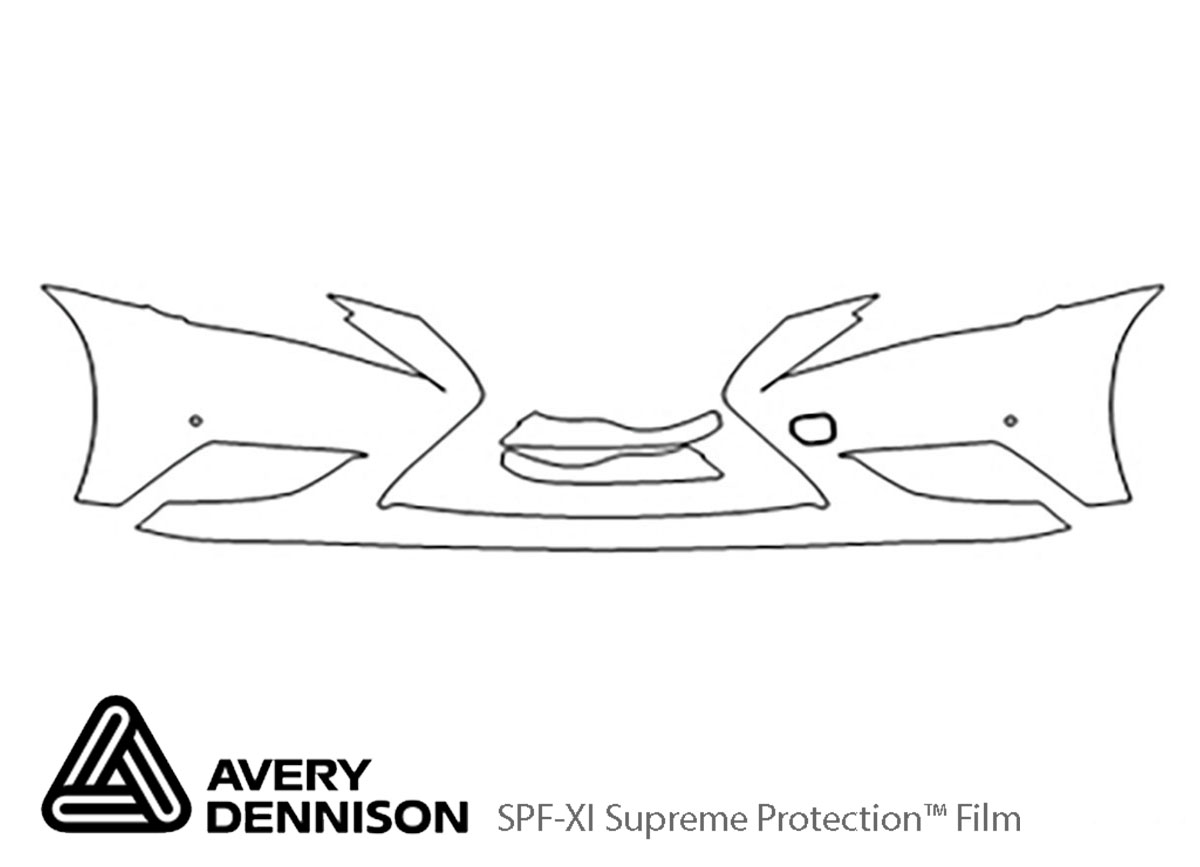 Lexus IS 2014-2015 Avery Dennison Clear Bra Bumper Paint Protection Kit Diagram