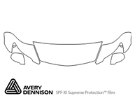 Lexus LS 2007-2009 Avery Dennison Clear Bra Hood Paint Protection Kit Diagram