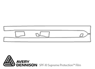 Lexus LS 2007-2012 Avery Dennison Clear Bra Door Cup Paint Protection Kit Diagram