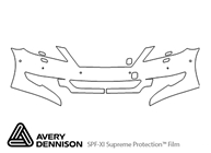 Lexus LS 2010-2012 Avery Dennison Clear Bra Bumper Paint Protection Kit Diagram