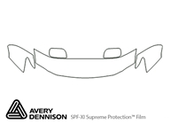 Lexus LX 2008-2012 Avery Dennison Clear Bra Hood Paint Protection Kit Diagram