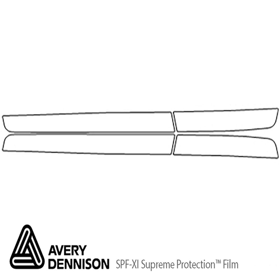 Lexus LX 2016-2021 Avery Dennison Clear Bra Door Cup Paint Protection Kit Diagram