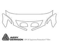 Lexus RX 2004-2006 Avery Dennison Clear Bra Hood Paint Protection Kit Diagram