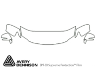 Lexus RX 2010-2015 Avery Dennison Clear Bra Hood Paint Protection Kit Diagram