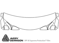 Lexus UX 2019-2024 Avery Dennison Clear Bra Hood Paint Protection Kit Diagram