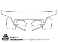 Lincoln LS 2000-2006 Avery Dennison Clear Bra Hood Paint Protection Kit Diagram
