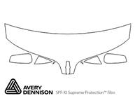 Lincoln MKS 2013-2015 Avery Dennison Clear Bra Hood Paint Protection Kit Diagram