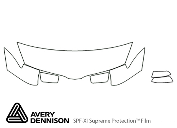 ##LONGDESCRIPTIONNAME2## Avery Dennison Clear Bra Hood Paint Protection Kit Diagram
