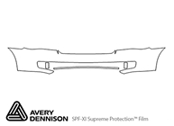 Lincoln MKZ 2007-2009 Avery Dennison Clear Bra Bumper Paint Protection Kit Diagram