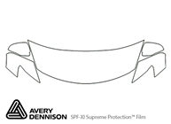 Mazda CX-9 2010-2015 Avery Dennison Clear Bra Hood Paint Protection Kit Diagram