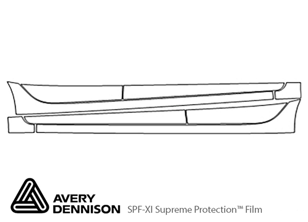 ##LONGDESCRIPTIONNAME2## Avery Dennison Clear Bra Door Splash Paint Protection Kit Diagram