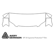 Mazda Tribute 2001-2004 Avery Dennison Clear Bra Hood Paint Protection Kit Diagram