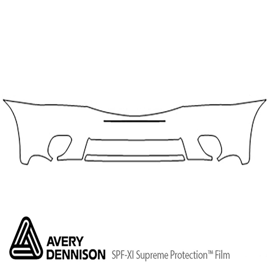 Mazda Tribute 2002-2004 Avery Dennison Clear Bra Bumper Paint Protection Kit Diagram