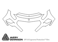 Mercedes-Benz AMG GT 2016-2017 Avery Dennison Clear Bra Bumper Paint Protection Kit Diagram
