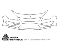 Mercedes-Benz CLA-Class 2013-2017 Avery Dennison Clear Bra Bumper Paint Protection Kit Diagram
