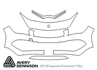 Mercedes-Benz CLA-Class 2018-2019 Avery Dennison Clear Bra Bumper Paint Protection Kit Diagram
