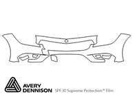 Mercedes-Benz CLS-Class 2015-2018 Avery Dennison Clear Bra Bumper Paint Protection Kit Diagram
