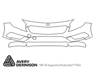Mercedes-Benz GLA-Class 2015-2017 Avery Dennison Clear Bra Bumper Paint Protection Kit Diagram