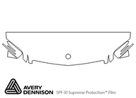 Mercedes-Benz GLK-Class 2010-2015 Avery Dennison Clear Bra Hood Paint Protection Kit Diagram