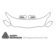 Mercedes-Benz M-Class 2012-2015 Avery Dennison Clear Bra Hood Paint Protection Kit Diagram