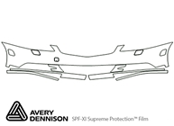 Mercedes-Benz S-Class 2010-2013 Avery Dennison Clear Bra Bumper Paint Protection Kit Diagram
