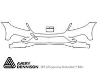 Mercedes-Benz S-Class 2014-2018 Avery Dennison Clear Bra Bumper Paint Protection Kit Diagram