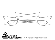 Mercedes-Benz SLC-Class 2017-2020 Avery Dennison Clear Bra Bumper Paint Protection Kit Diagram