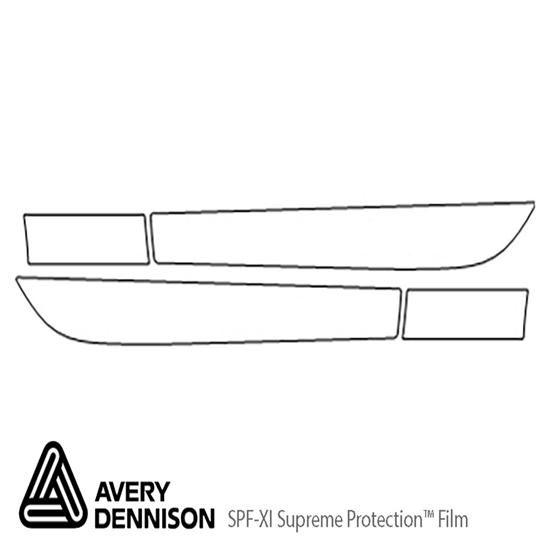 Mercedes-Benz SLC-Class 2017-2020 Avery Dennison Clear Bra Door Cup Paint Protection Kit Diagram